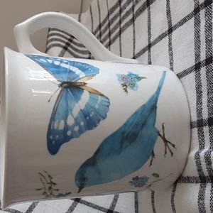 Vintage Marjolein Bastin Bluebirds Butterflies Flowers Coffee Tea Cup Mug